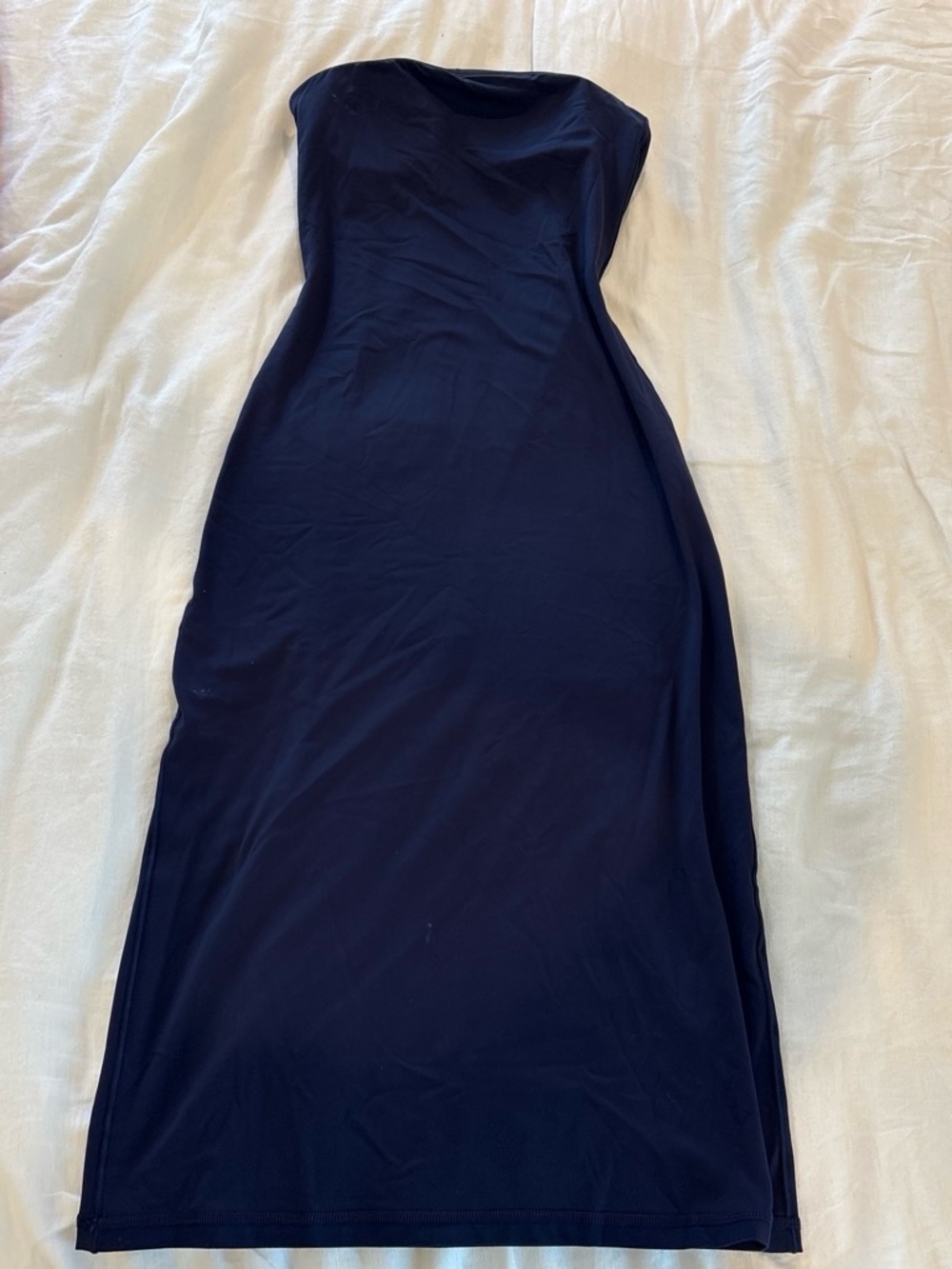 American Eagle Outfitters Strapless Navy Midi Dress
